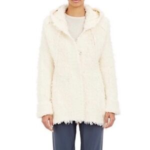 ATM Anthony Thomas‎ Melillo White Snap-Button Fuzzy Sweater M SSN#1504